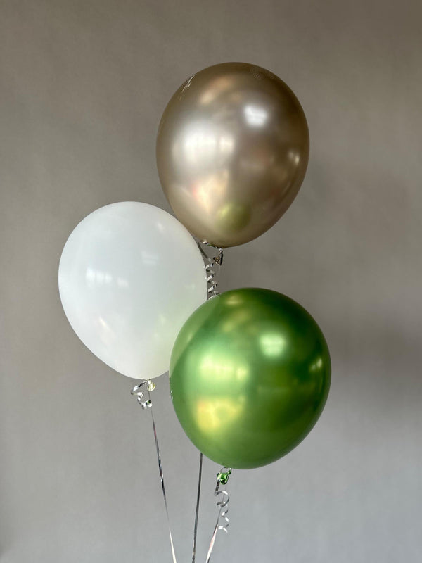 Birthday balloons "Green Eucalyptus" 3 pcs