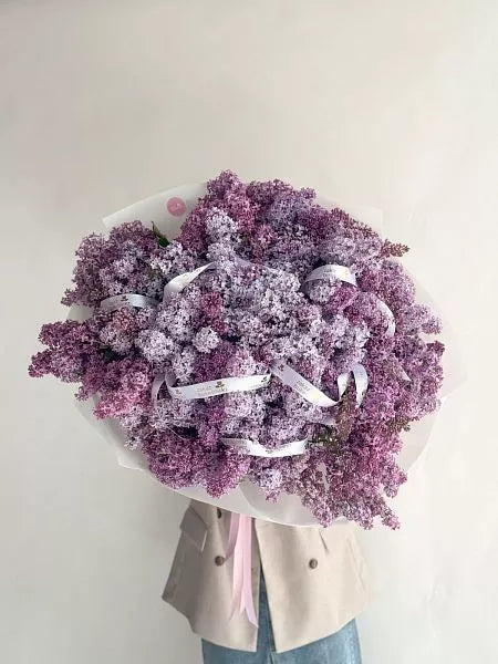 Flower bouquet "Lilac whirlwind" with luxurious fragrant lilacs