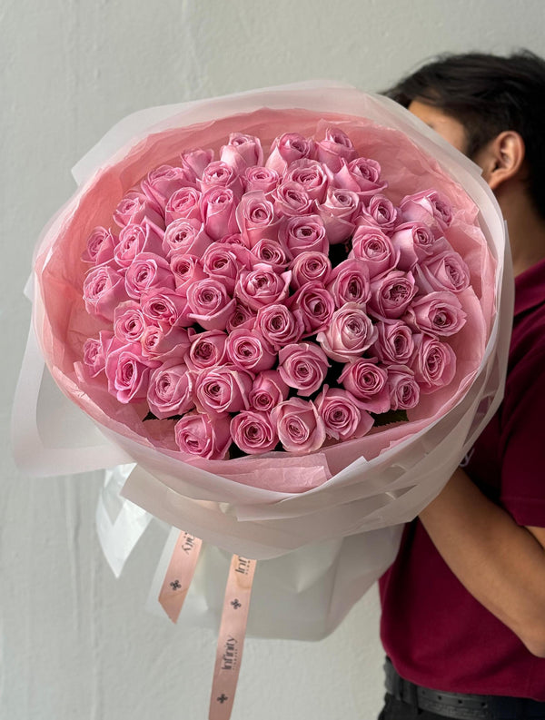 Flower bouquet with 50 rose