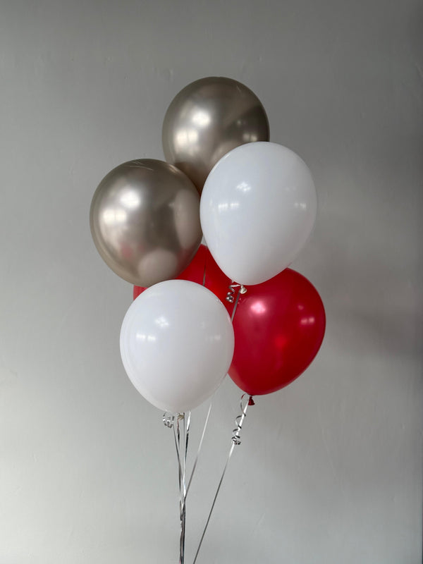 Birthday balloons "Red Charm" 7 pcs