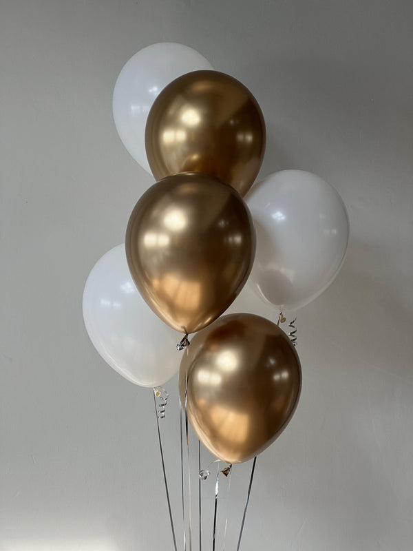 Birthday balloons "Golden Bliss" 7 pcs