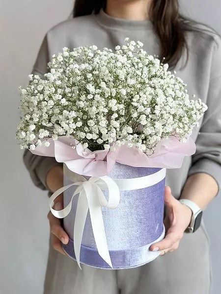 Flower bouquet "White Cloud" with gypsophila