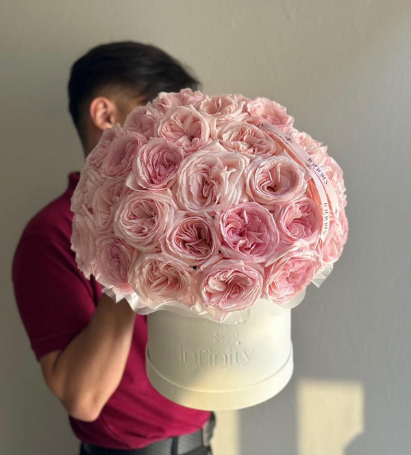 Flower bouquet with 47 peony rose