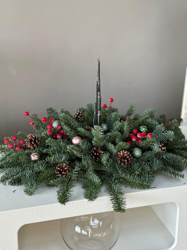 Christmas table arrangement "Burj Khalifa" 70 cm