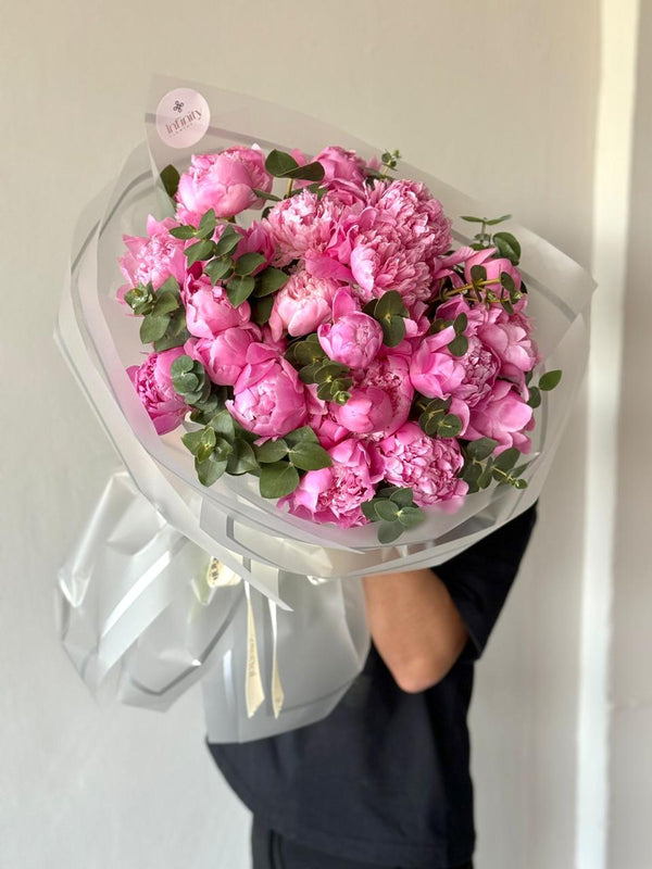 Flower bouquet "Palatial Petals" with peony and eucalyptus